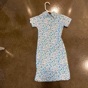 Flower short sleeve dress
